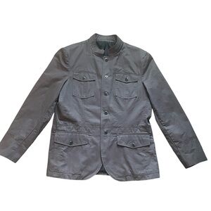 Kenneth Cole Reaction Gray Button Cotton Blazer Jacket